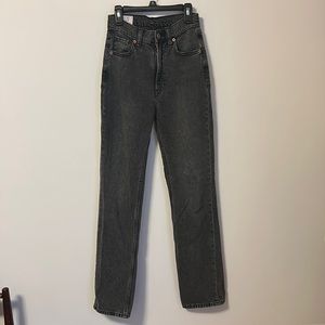 Gap jeans: loose, high rise. Dark gray. Size 23 000.